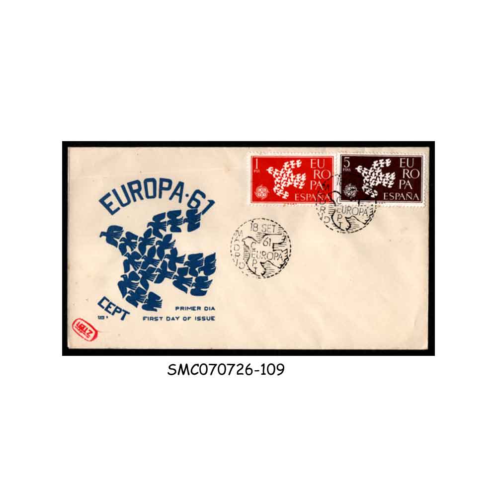 Stamps from SPAIN - 1961 EUROPA - FDC
