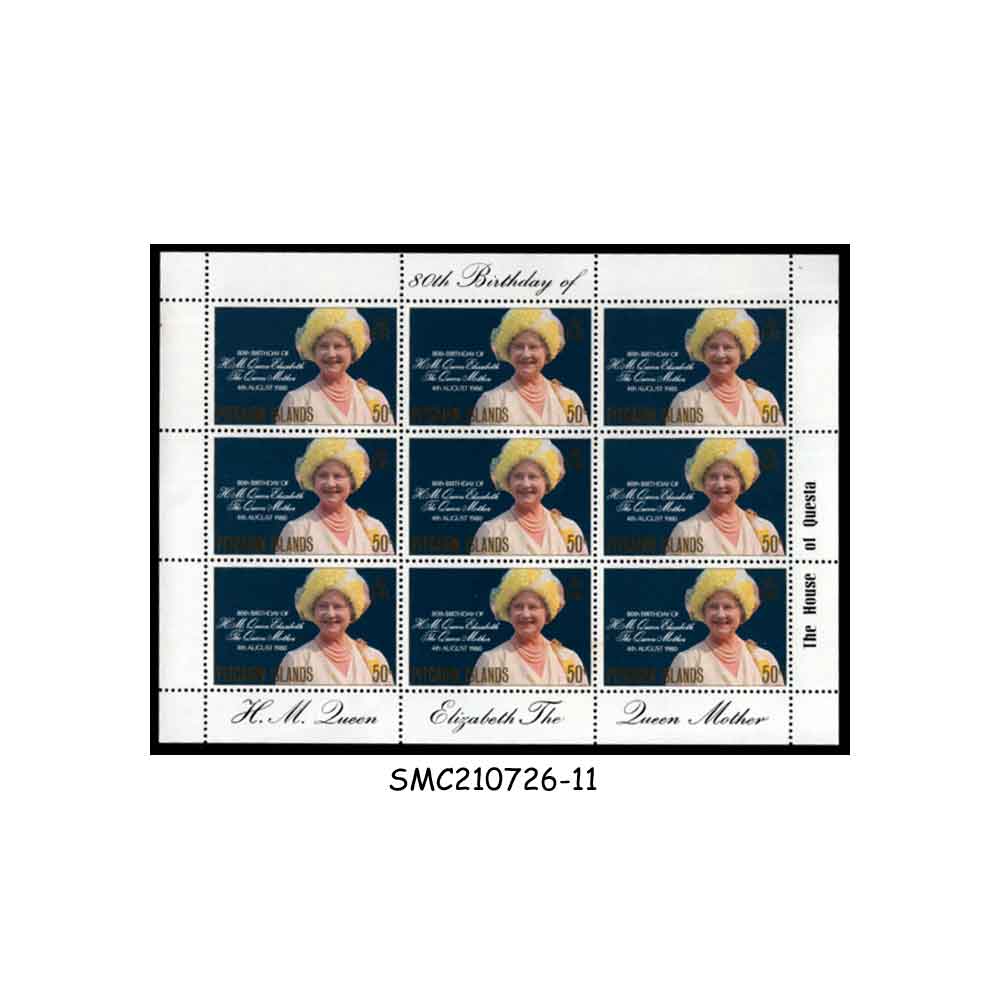 Stamps from PITCAIRN ISLANDS - 1980 80th Birthday of QUEEN'S MOTHER - SHEETLET - MINT NH