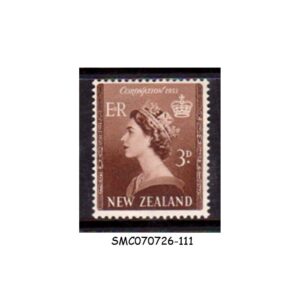 Stamps from NEW ZEALAND - 1953 QEII CORONATION 1V MINT HINGED