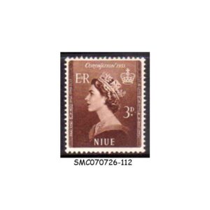 Stamps from NIUE - 1953 QEII CORONATION 1V MINT LH