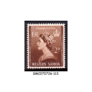 Stamps from WESTERN SAMOA - 1953 QEII CORONATION 1V MNH