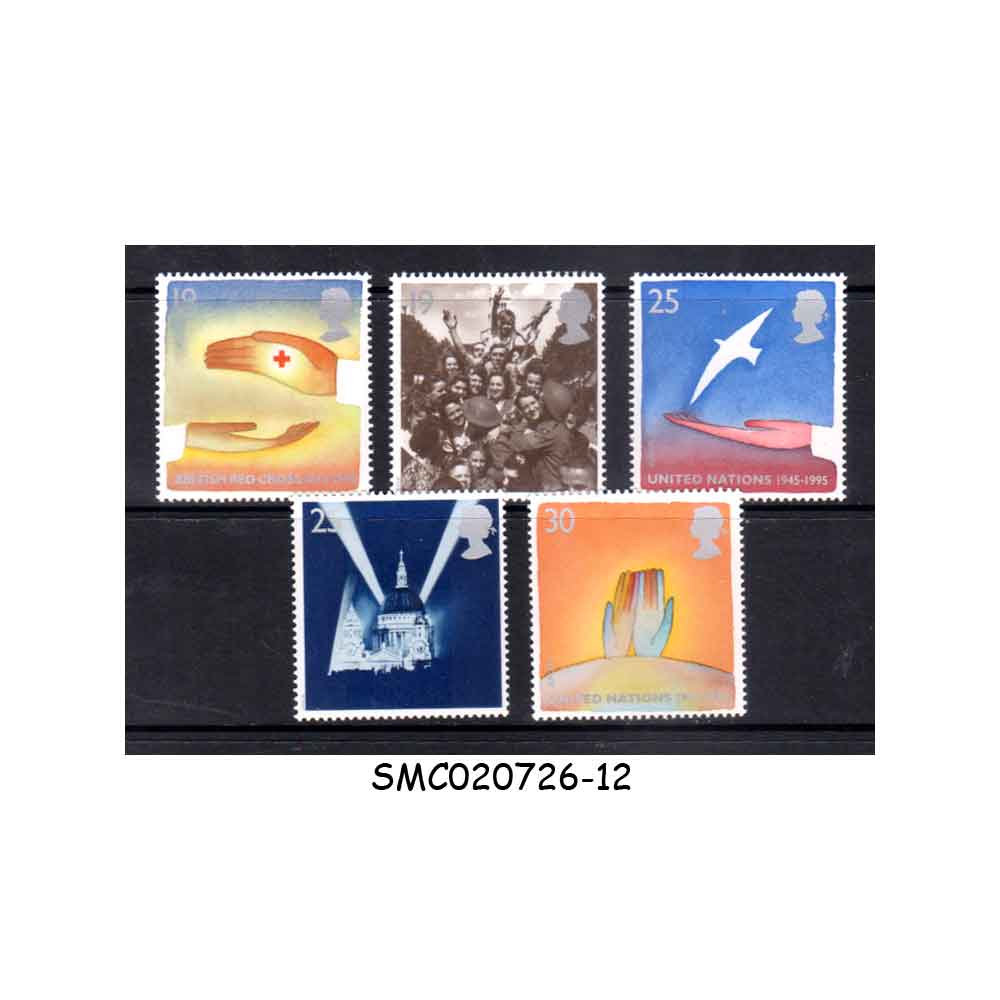 Stamps from GREAT BRITAIN - 1995 EUROPA - PEACE AND FREEDOM SG#1873-77 - 5V MINT NH