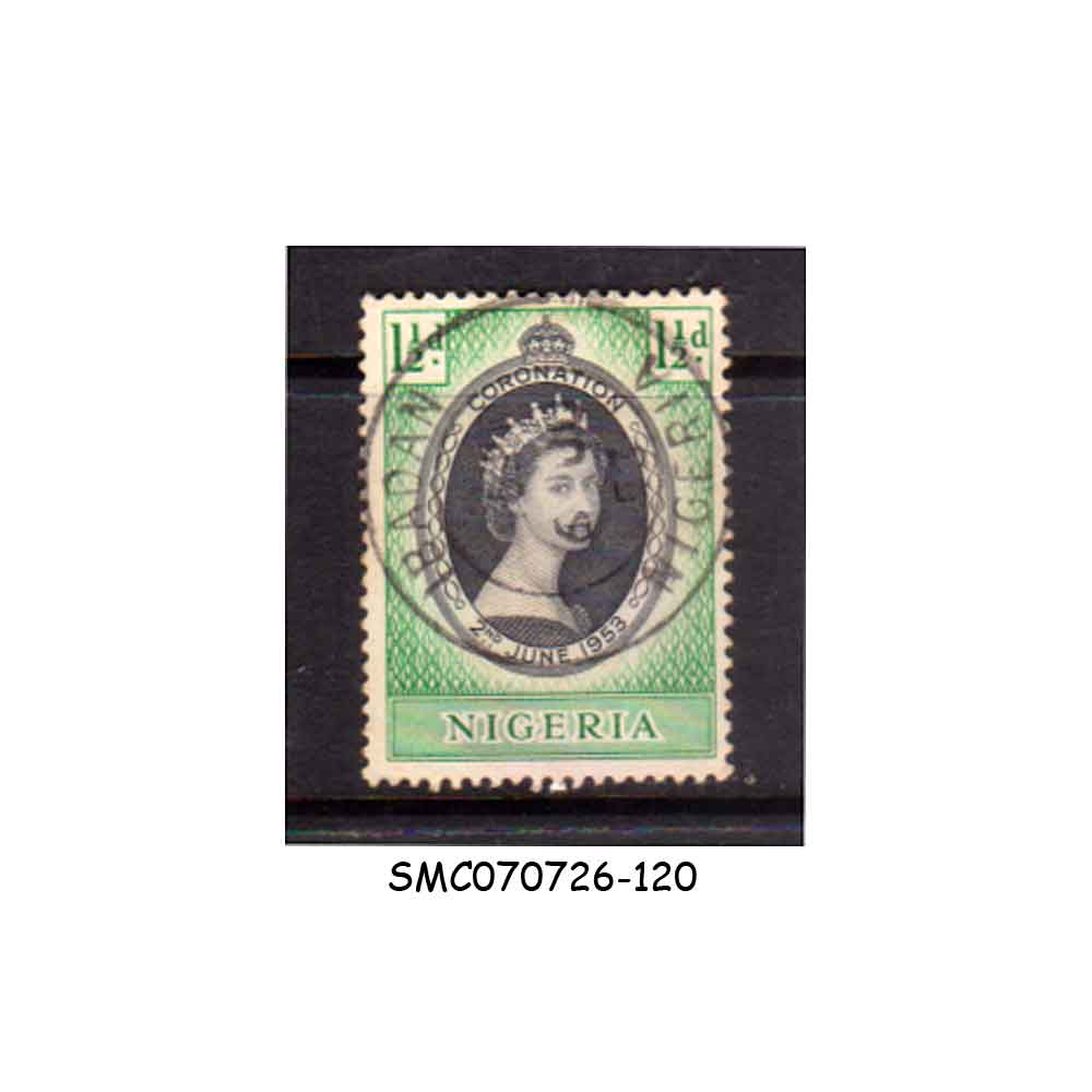 Stamps from NIGERIA - 1953 QEII CORONATION 1V USED