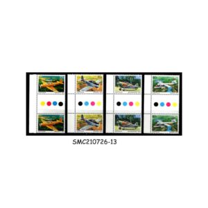 Stamps from AUSTRALIA 1980 MILITARY AIRCRAFTS / AVIATION - 4V TRAFFIC LIGHT GUTTER PAIR MINT NH