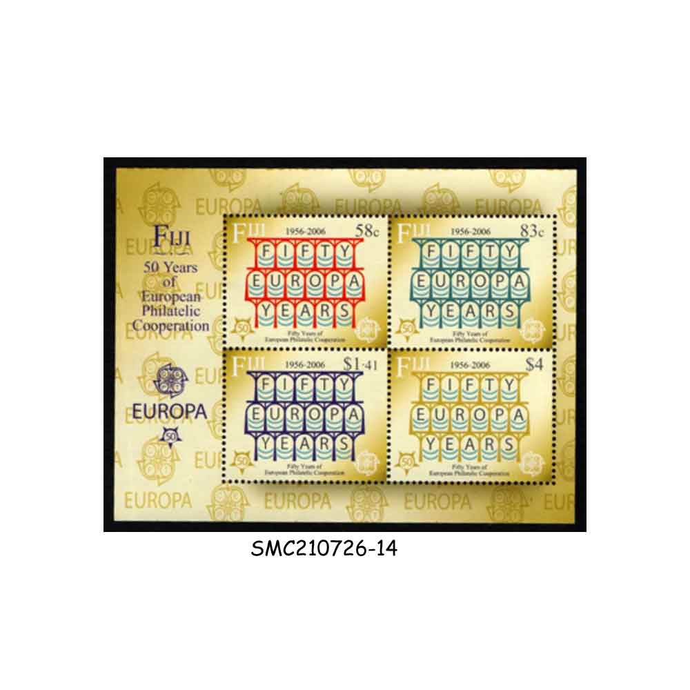 Stamps from FIJI - 2006 EUROPA 50 YEAR OF EUROPEAN PHILATELIC COOPERATION - MIN. SHEET MINT NH