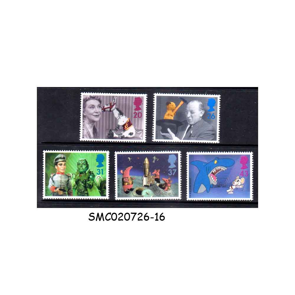 Stamps from GREAT BRITAIN - 1996 50th ANNIV. OF CHILDREN'S TELEVISION SG#1940-1944 - 5V MINT NH