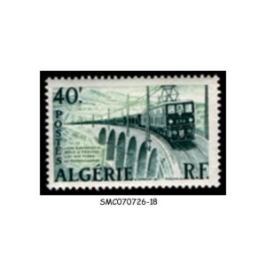 Stamps from ALGERIA - 1957 ELECTRIFIED TRAINLINE from BÔNE to TÉBESSA / RAILWAYS SCOTT#283 - 1V MINT LH