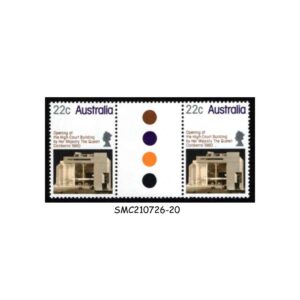 Stamps from AUSTRALIA - 1980 OPENING OF THE HIGH COURT BUILDING - 2V TRAFFIC LIGHT GUTTER PAIR - MINT NH