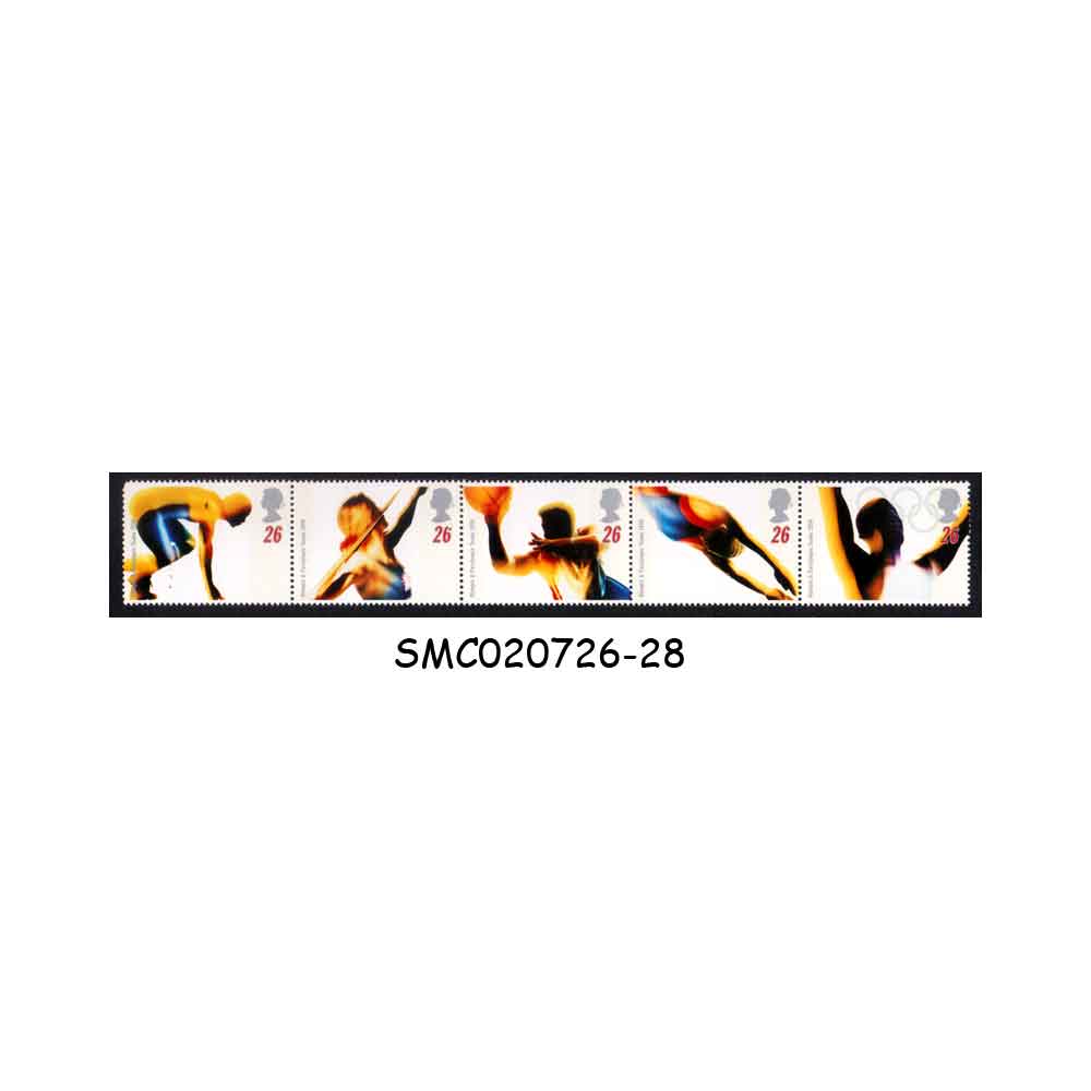 Stamps from GREAT BRITAIN - 1996 SUMMER OLYMPIC & PARALYMPIC GAMES - ATLANTA SG#1930-34 - 5V STRIP - MINT NH