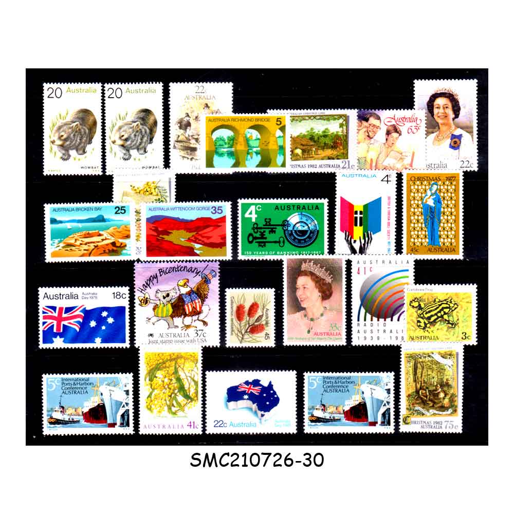 Stamps from AUSTRALIA - SELECTED STAMPS - 25V - MINT NH