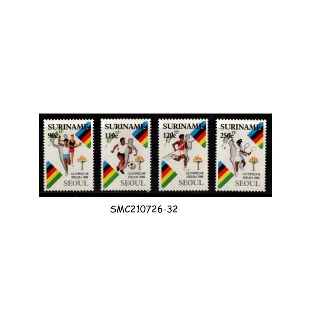 Stamps from SURINAME - 1988 OLYMPIC GAMES - SEOUL - 4V MINT NH