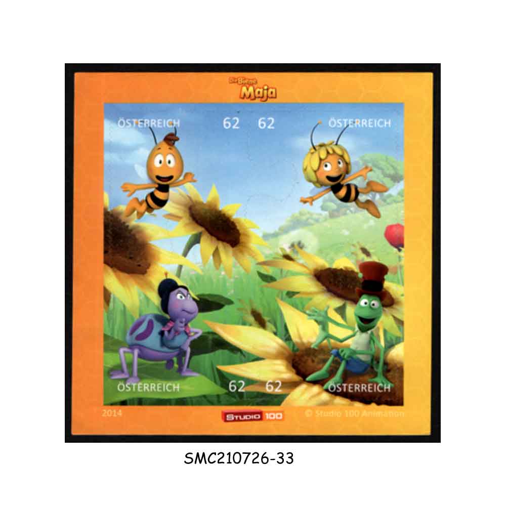 Stamps from AUSTRIA - 2014 MAYA THE BEE - FAMOUS COMIC SERIES - MIN. SHEET MINT NH