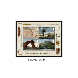 Stamps from GREAT BRITAIN - 2018 250th ANNIVERSARY OF THE VOYAGE OF HMS ENDEAVOUR - SOUVENIR SHEET MINT NH