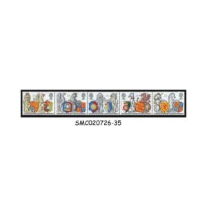 Stamps from GREAT BRITAIN - 1998 650th ANNIV. OF THE ORDER OF THE GARTER, THE QUEEN'S BEASTS 5V STRIP -  MINT NH