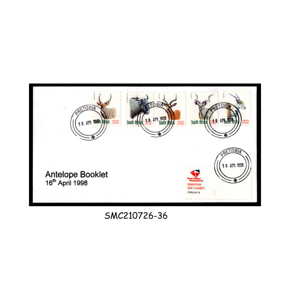 Stamps from SOUTH AFRICA - 1998 ANTELOPE /ANIMALS - FDC