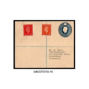 Stamps from GREAT BRITAIN - 2.5d  KGVI UPRATED ENVELOPE wirh ADDRESS & without STAMPED