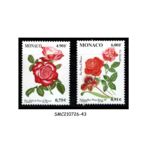 Stamps from MONACO - 1999  ROSES / FLOWERS - 2V - MINT NH