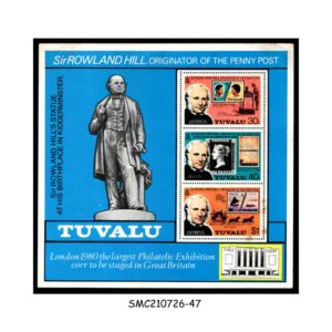 Stamps from TUVALU - 1979 DEATH CENTENARY OF SIR ROWLAND HILL - MIN. SHEET MINT NH