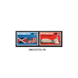 Stamps from SEYCHELLES - 1976 BICENTENARIES OF AMERICAN & SEYCHELLES INDEPENDENCE - 2V - MINT NH