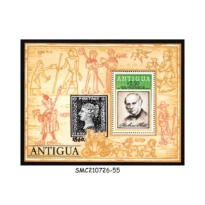 Stamps from ANTIGUA - 1979 100th ANNIV. OF THE DEATH OF SIR ROWLAND HILL - MIN. SHEET MINT NH