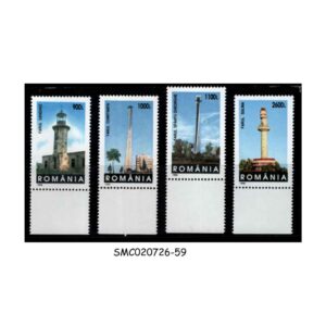 Stamps from ROMANIA - 1998 LIGHTHOUSES / BUILDINGS 4V MNH