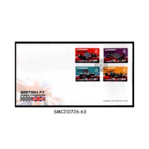 Stamps from GUERNSEY - 2011 BRITISH F1 WORLD CHAMPIONS / AUTO RACING - FDC