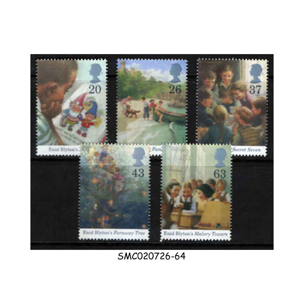 Stamps from GREAT BRITAIN - 1997 BIRTH CENTENARY OF ENID BLYTON'S / CHILDREN'S AUTHOR 5V MNH