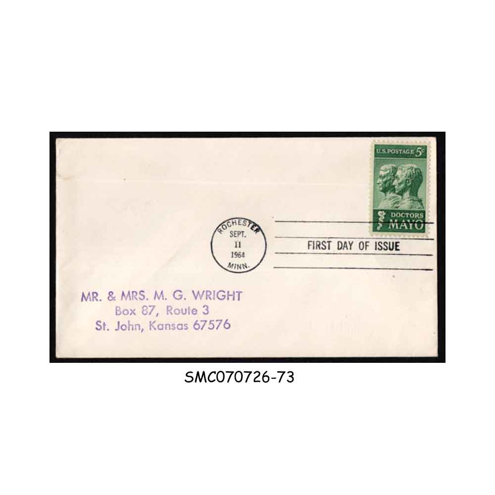 Stamps from UNITED STATES USA - 1964 HONORING THE MAYO BROTHERS SURGEONS - FDC