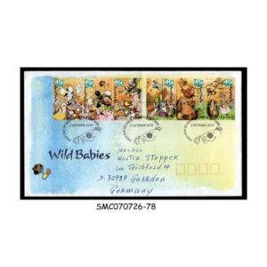 Stamps from AUSTRALIA - 2001 WILD BABIES / KEVIN THE KOALA / CHILDREN'S BOOK - FDC