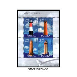 Stamps from POLAND - 2006 MARINE POLISH LIGHTHOUSE / ARCHITECTURE - MIN. SHEET MINT NH