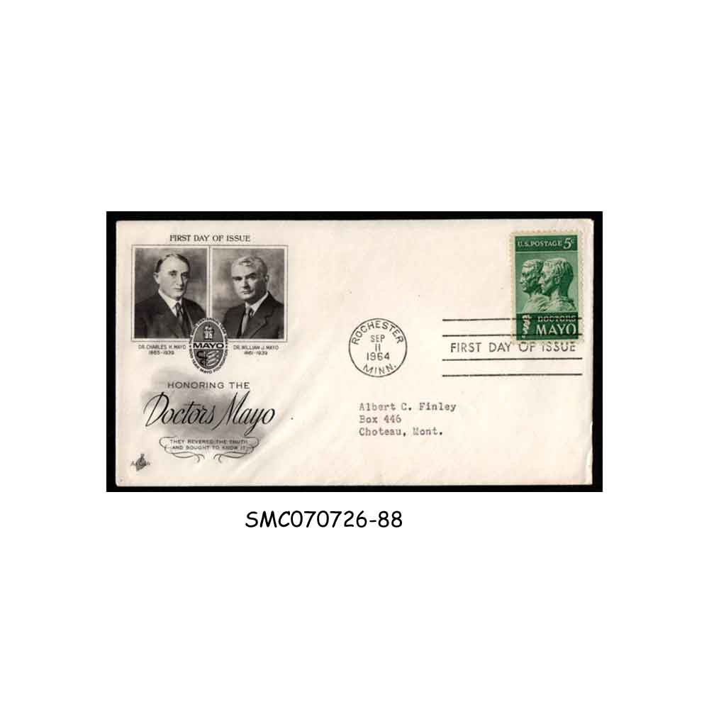Stamps from UNITED STATES USA - 1964 HONORING DOCTORS MAYO - FDC