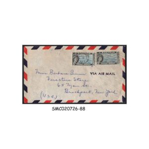 Stamps from BAHAMAS - 1963 AIR MAIL Envelope to USA with QEII stamps