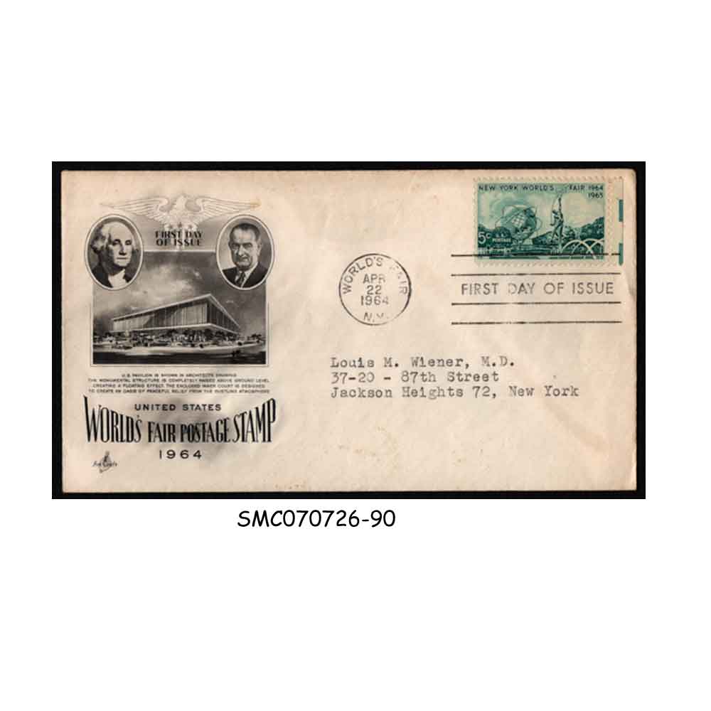 Stamps from UNITED STATES USA - 1964 WORLD'S FAIR POSTAGE STAMP - FDC