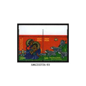 Stamps from INDIA - 2008 CHRISTMAS - SE-TENANT - 2V - MINT NH