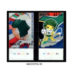 Stamps from MALTA - 2010 FIFA WORLD CUP OF FOOTBALL , SOUTH AFRICA /  SOCCER 2V MINT NH