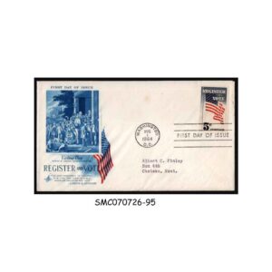 Stamps from UNITED STATES USA - 1964 REGISTERED AND VOTE - FDC