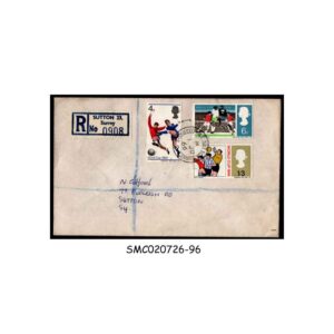 Stamps from GREAT BRITAIN - 1966 REGISTERED ENVELOPE to USA with FOOTBALL STAMPS