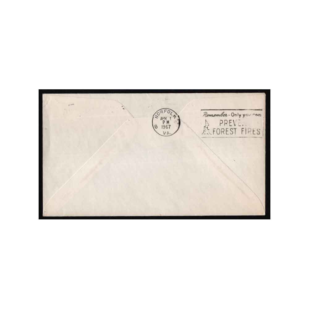 Stamps from UNITED STATES 1967 INAUGURATION OF SERVICE AIRMAIL ROUTE 87 GREENVILLE to SPARTANBURG COVER - Image 2