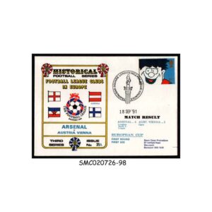 Stamps from GREAT BRITAIN - 1991 HISTORICAL FOOTBALL SERIES / THE FOOTBALL LEAGUE ARSENAL VS AUSTRIA VIENNA MATCH COVER