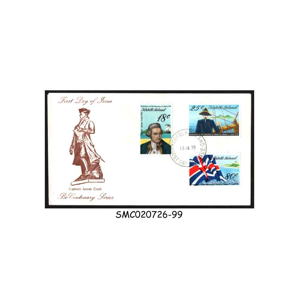 Stamps from NORFOLK ISLAND - 1978 BICENTENARY OF DISCOVERY OF HAWAII - FDC