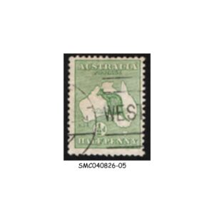 Stamps from AUSTRALIA - 1913 KANGAROO ISSUE 1/2d SG#1 - USED CV=7.50 GBP