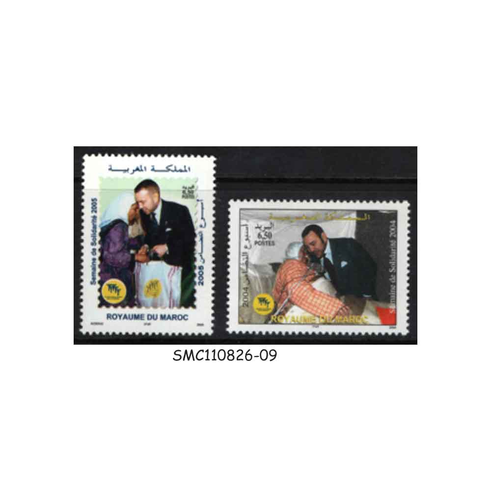 Stamps from MOROCCO - 2004 & 2006 WEEK OF SOLIDARITY - 2V - MINT NH