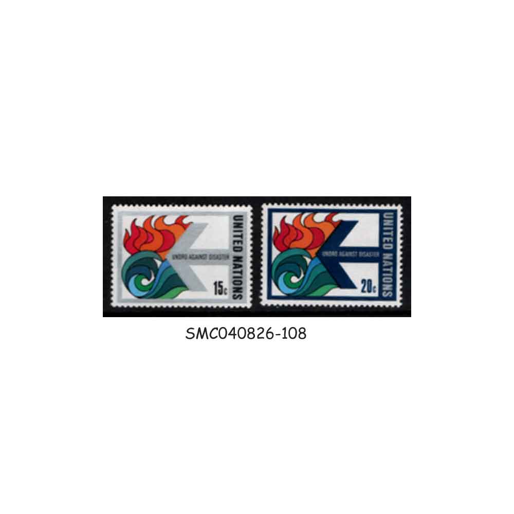 Stamps from UNITED NATIONS UNO - 1979 UNDRO AGAINST DISASTER - 2V MINT NH
