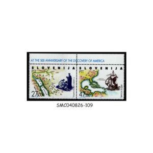 Stamps from SLOVENIA - 1992 500th ANNIVERSARY OF DISCOVERY OF AMERICA - 2V SE-TENANT MINT NH
