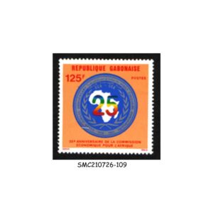 Stamps from GABON - 1983 25th ANNIV. OF UN ECONOMIC COMMISSION FOR AFRICA - 1V - MINT NH