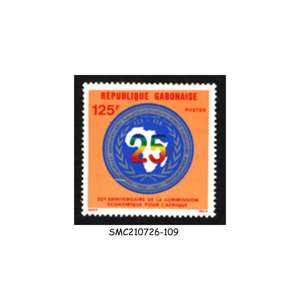 Stamps from GABON - 1983 25th ANNIV. OF UN ECONOMIC COMMISSION FOR AFRICA - 1V - MINT NH