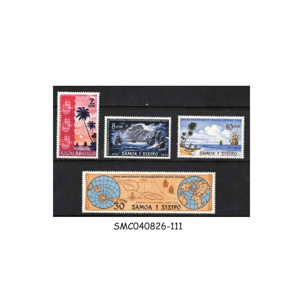 Stamps from SAMOA - 1972 250th ANNIV. OF DISCOVERY OF SAMOA - 4V MINT NH