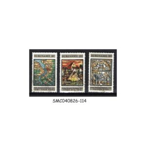 Stamps from SURINAME - 1968 JODEN SAVANNE SYNAGOGUE - 3V USED