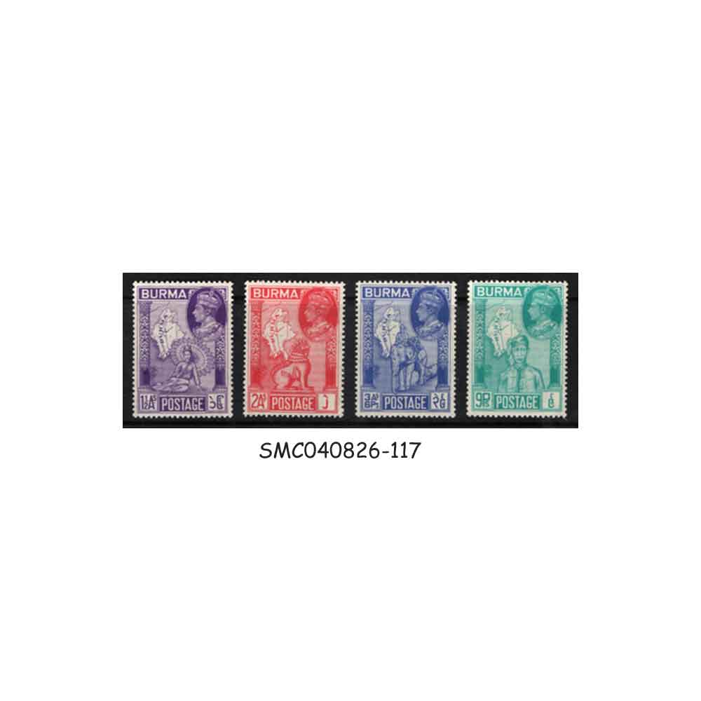 Stamps from BURMA - 1946 KGVI VICTORY ISSUE SCOTT#66-69 - 4V - MINT NH