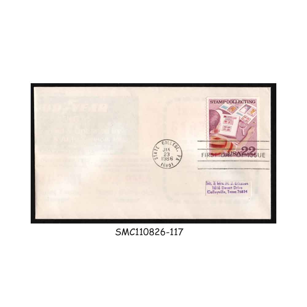 Stamps from UNITED STATES USA - 1986 AMERIPEX 86 INTERNATIONAL STAMP EXHIBITION: STAMP COLLECTING - FDC